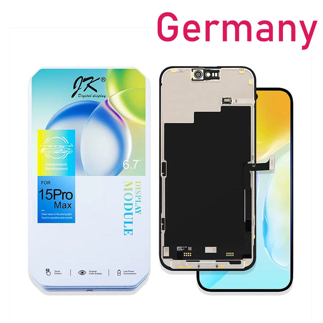 JK for iPhone 15 Pro Max | LCD Assembly | Incell | IC Removable | Black ***DE warehouse*** (SKU:1565783)