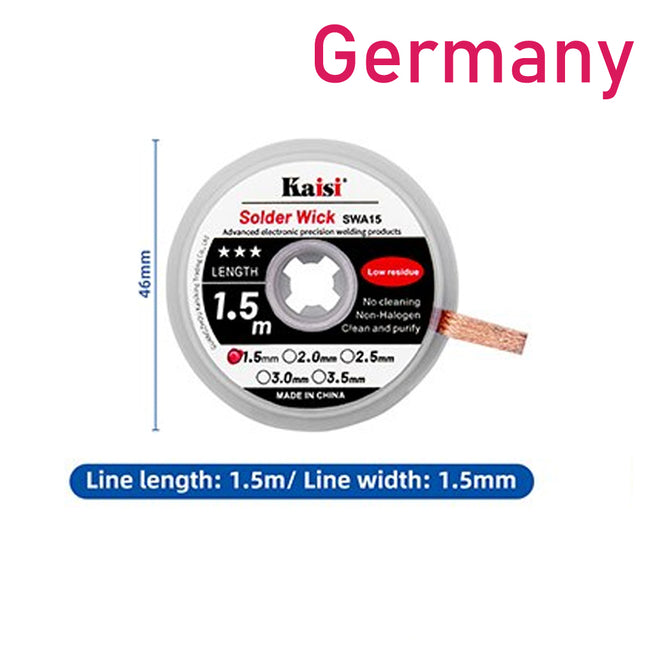 Kaisi 1515 Strong solder wick |1.5mm*1.5M ***DE Warehouse***
