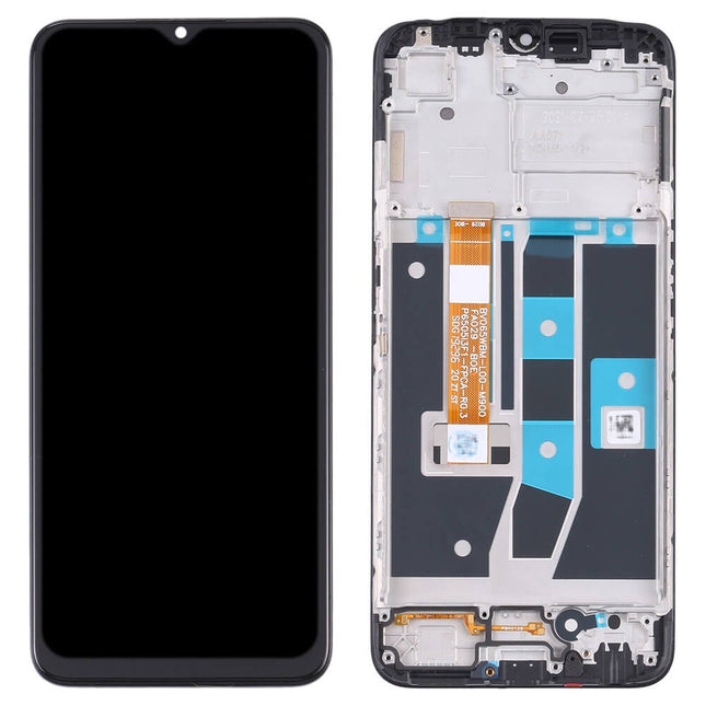 For OPPO A16S A16 / LCD Assembly With frame / black  (Refurbished)(SKU:1528607)