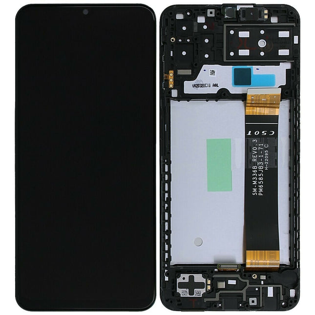 For Samsung Galaxy A13 4G A135 / A137 / 4G LCD Assembly With Frame Black /With Volume Flex Cable+Speaker+Vibrator+Buzzer (Refurbished)(SKU:1528718)