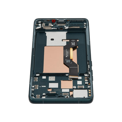 For Motorola Edge 50 5G OLED assembly With Frame Green Premium OEM (SKU:1563101)