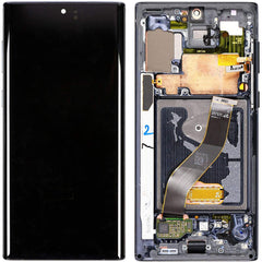 For Samsung Galaxy Note 10/N970F OLED Assembly With Frame Black(Aftermarket Plus)(SKU:1506255)