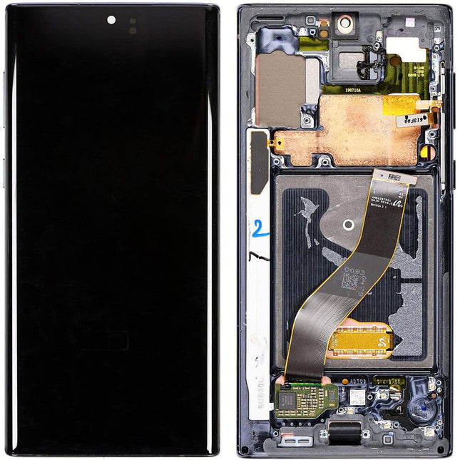 For Samsung Galaxy Note 10/N970F OLED Assembly With Frame Black(Aftermarket Plus)(SKU:1506255)