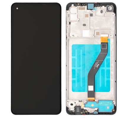 For Samsung Galaxy A21/A215 | LCD Assembly With Frame | Black(Refurbished)