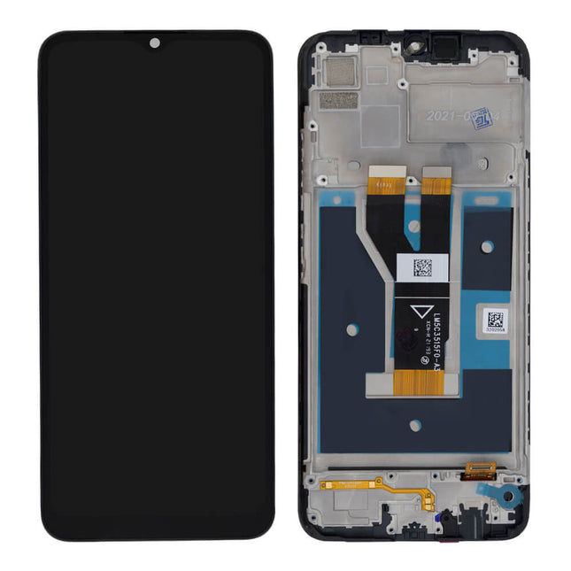 For Realme Narzo 50i | LCD Assembly With Frame | Black(Refurbished)
