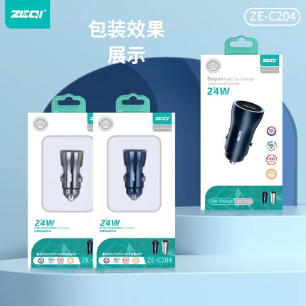 Zeqi ZE-C204 Car Charger/3.1A/Dual USB/Metal Shell(SKU:1498517)