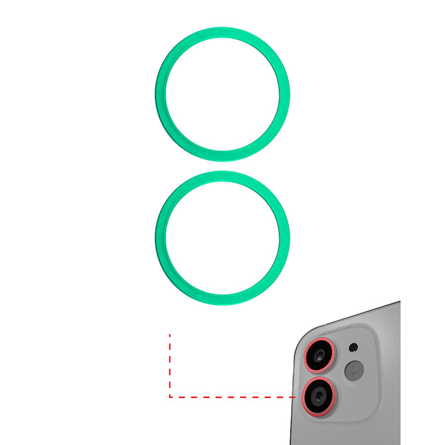 For iPhone 12/12 mini | Back camera ring/2pcs | Green(Premium OEM)