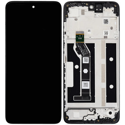 For Motorola Moto G15 LCD assembly with frame Black (Refurbished) (SKU:1564067)