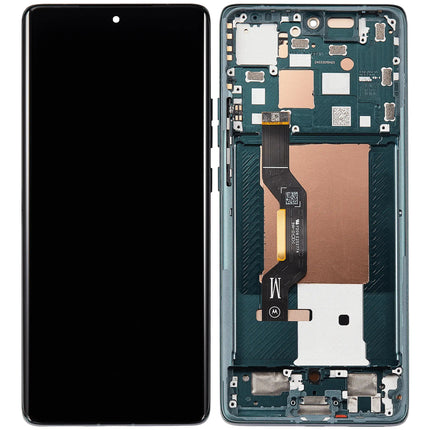 For Motorola Edge 50 5G OLED assembly With Frame Green Premium OEM (SKU:1563101)