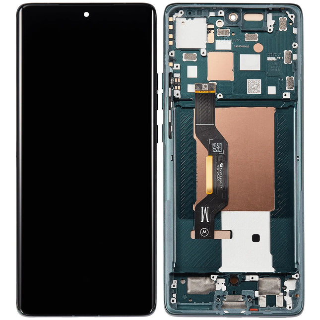 For Motorola Edge 50 5G OLED assembly With Frame Green Premium OEM (SKU:1563101)