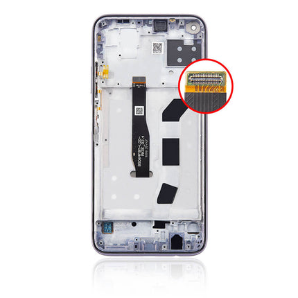 For Huawei P40 Lite LCD Assembly With Frame Black(Refurbished)(SKU:1420660)