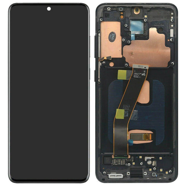 For Samsung Galaxy S20/G980 OLED Assembly With Frame Black(Aftermarket Plus)(SKU:1506257)