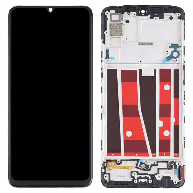 For OPPO A91 | LCD Assembly With Frame | Black(Refurbished)