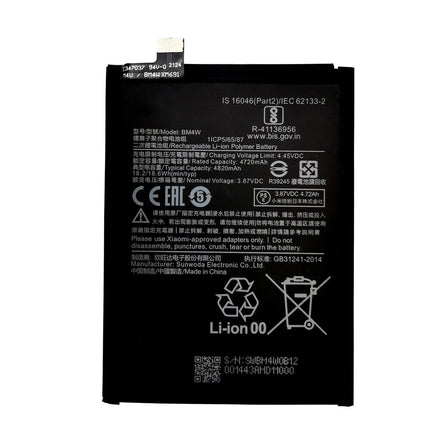 For Xiaomi Mi 10T Lite /Redmi Note 9 Pro 5G/MI 10i 5G| Battery | BM4W (Premium OEM)