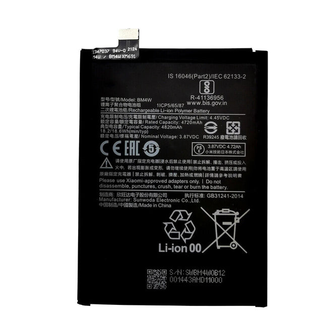For Xiaomi Mi 10T Lite /Redmi Note 9 Pro 5G/MI 10i 5G| Battery | BM4W (Premium OEM)