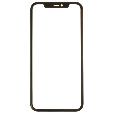 For iPhone 11 | Front Glass/Lens with Socket and OCA | Black(Aftermarket Plus)