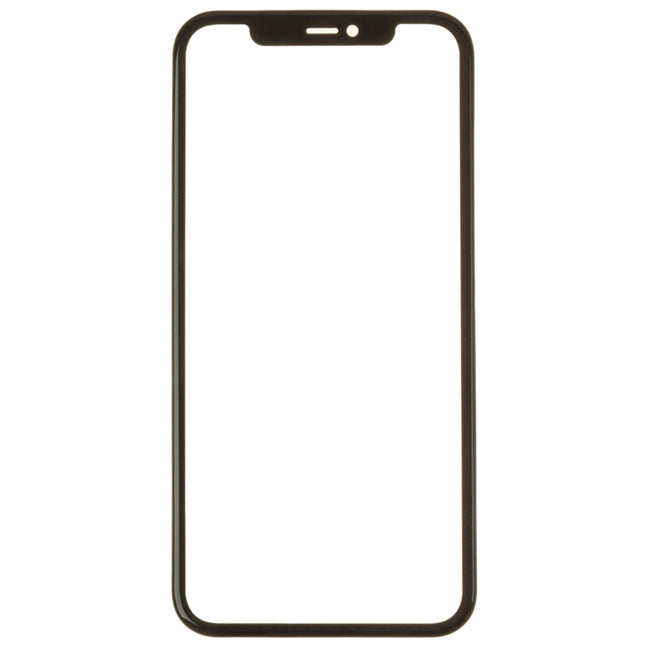 For iPhone 11 | Front Glass/Lens with Socket and OCA | Black(Aftermarket Plus)