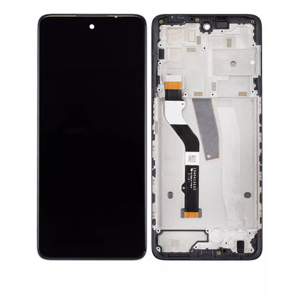 For Motorola G51 5G LCD Assembly With Frame | Black(Refurbished)