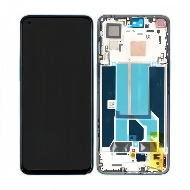 For OnePlus Nord 2 / OLED Assembly With frame / blue  (Aftermarket Plus)(SKU:1556603)