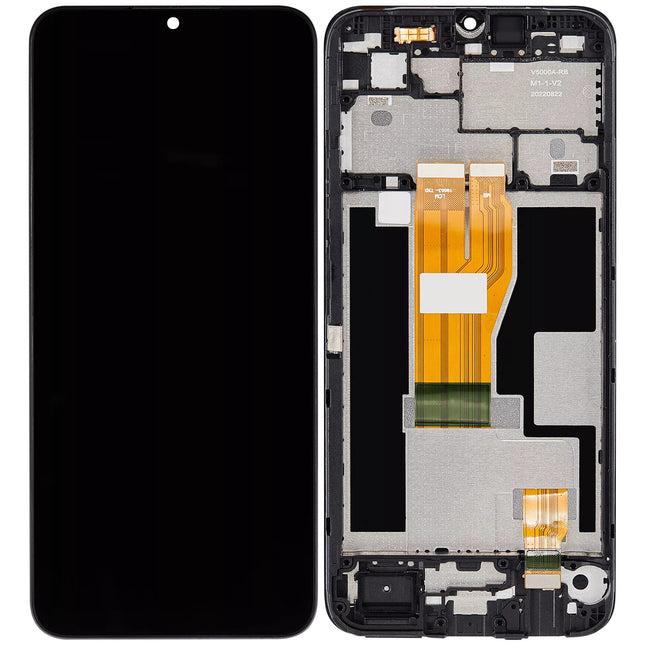 For Realme Narzo 50i Prime LCD assembly with frame Black (Refurbished) (SKU:1563761)