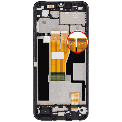 For Realme Narzo 50i Prime LCD assembly with frame Black (Refurbished) (SKU:1563761)