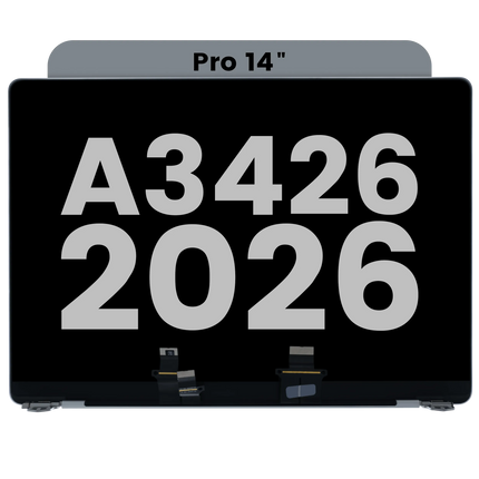For MacBook Pro 14-inch 2025 M5 / M5 Pro / M5 Max A3434 A3426 A3427 / LCD with Front Cover / silver (Premium OEM)(SKU:1578408)