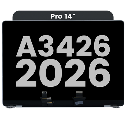 For MacBook Pro 14-inch 2025 M5 / M5 Pro / M5 Max A3434 A3426 A3427 / LCD with Front Cover / space black (Premium OEM)(SKU:1578407)