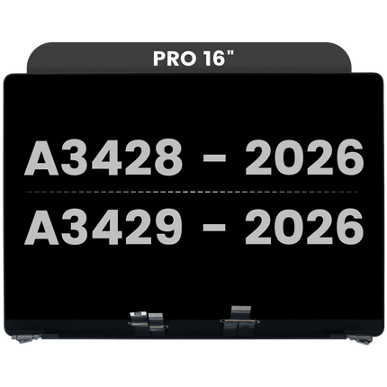 For MacBook Pro 16-inch 2026 A3428 A3429 / LCD with Front Cover / space black (Refurbished)(SKU:1578409)