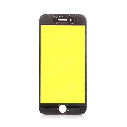 For iPhone 8 / SE2020 / SE2022 Front Glass Lens with frame socket and OCA Black (Aftermarket) (SKU: 1088490)