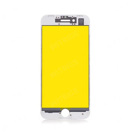 For iPhone 8 / SE2020 / SE2022 Front Glass Lens with frame socket and OCA White (Aftermarket) (SKU: 1088472)