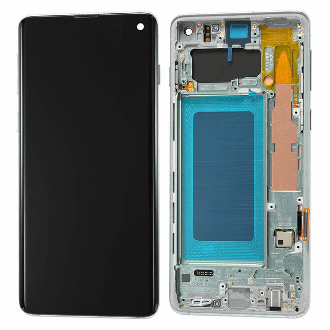 For Samsung Galaxy S10/G973 | LCD Assembly With Frame | Green(Refurbished)