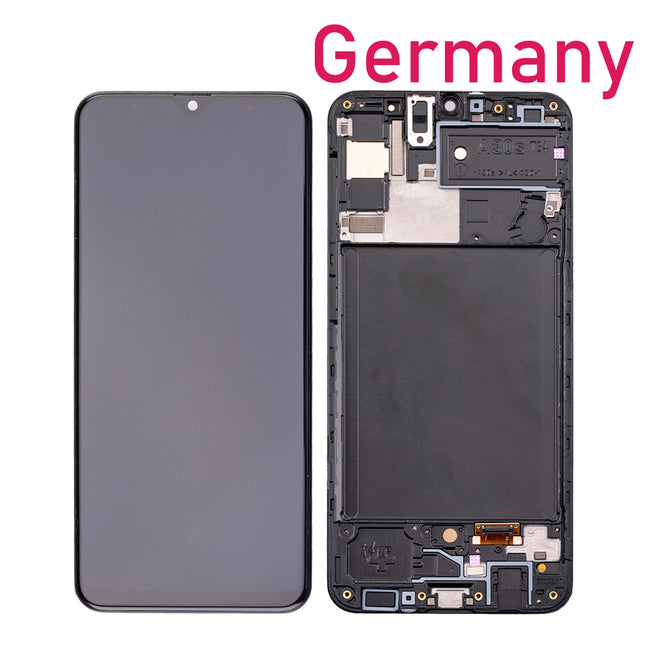 For Samsung Galaxy A30s/A307F OLED Assembly With Frame / Originla Display Window Size Black (Aftermarket Plus)***DE Warehouse***(SKU:1528931)