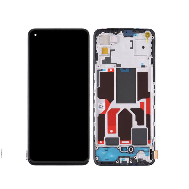 For OPPO Find X3 Lite 5G OLED Assembly With Frame Black (Aftermarket Plus)(SKU:1532444)