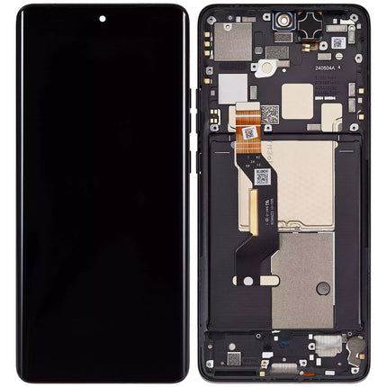For Motorola Edge 50 pro OLED assembly With Frame Black Premium OEM (SKU:1563099)
