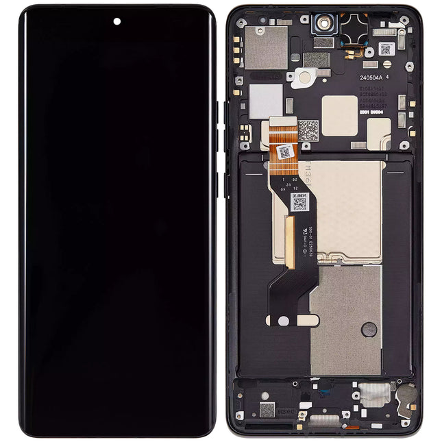 For Motorola Edge 50 pro OLED assembly With Frame Black Premium OEM (SKU:1563099)