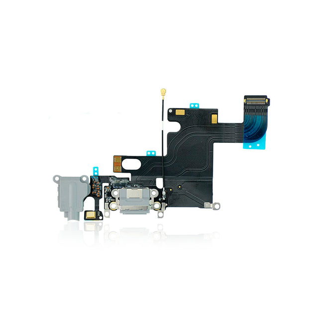 For iPhone 6 | Charge Port Flex Cable/Earphone Flex Cable | White(Premium OEM)
