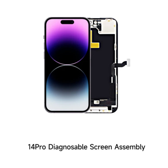 For iPhone 14 pro LCD assembly FHD no pop-up window / support run diagnostic Black Aftermarket (SKU:1562907)