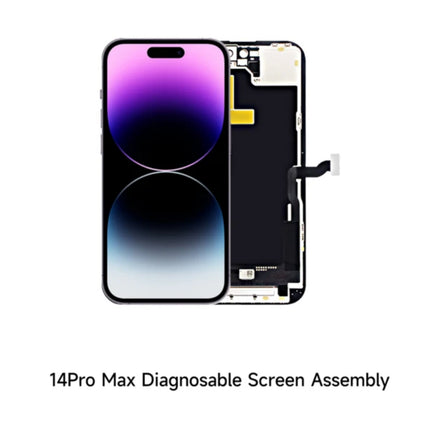 For iPhone 14 pro max LCD assembly FHD no pop-up window / support run diagnostic Black Aftermarket (SKU:1562908)