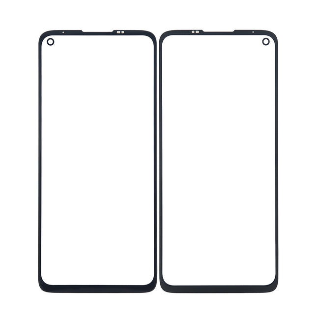 For Motorola G9 Plus | Front Glass Lens With OCA | Black(Aftermarket Plus)