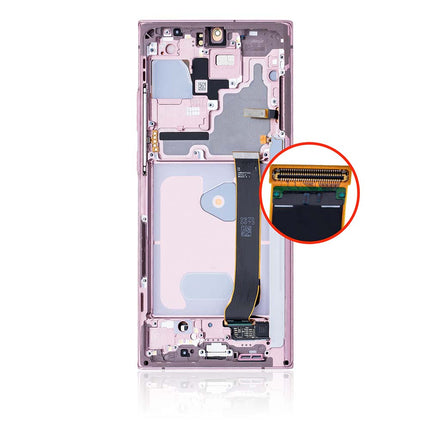 For Samsung Galaxy Note 20 Ultra OLED assembly With Frame/Gold Pink(Refurbished)(SKU:1464020)