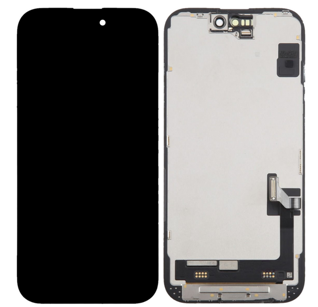 For iPhone 15 Soft OLED Assembly | Black (Aftermarket Plus)