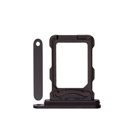 For iPhone 16 Pro Sim Card Holder/Dual Card Black Premium OEM (SKU:1563126)