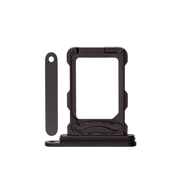 For iPhone 16 Pro Sim Card Holder/Dual Card Black Premium OEM (SKU:1563126)