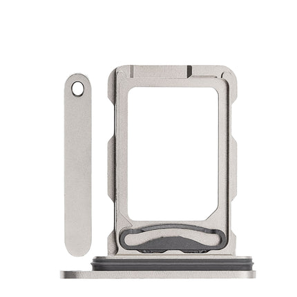 For iPhone 16 Pro Sim Card Holder/Dual Card Natural Titanium Premium OEM (SKU:1563123)