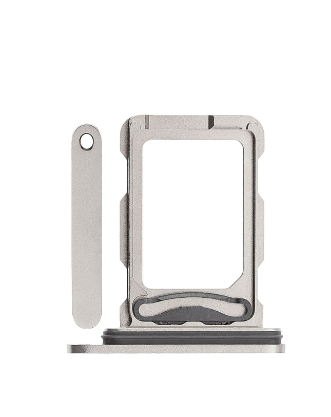 For iPhone 16 Pro Sim Card Holder/Dual Card Natural Titanium Premium OEM (SKU:1563123)