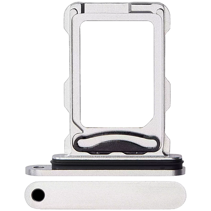 For iPhone 16 Pro Sim Card Holder/Dual Card White Premium OEM (SKU:1563127)