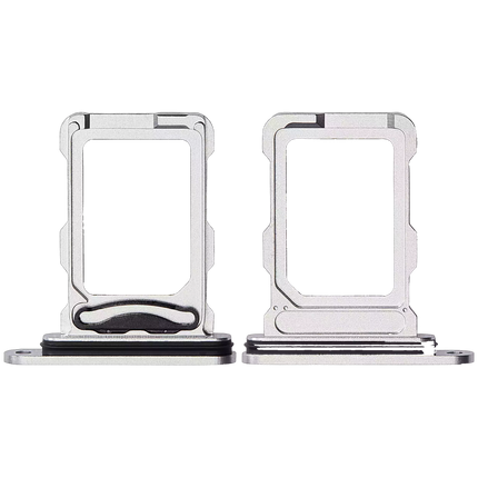 For iPhone 16 Pro Sim Card Holder/Dual Card White Premium OEM (SKU:1563127)