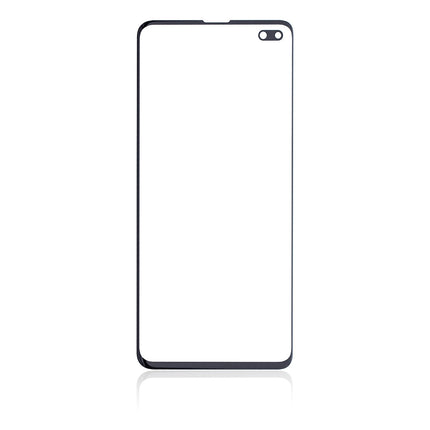For Samsung Galaxy S10+ / G975 front glass lens With OCA Black (Aftermarket Plus)***DE Warehouse***(SKU:1507054)