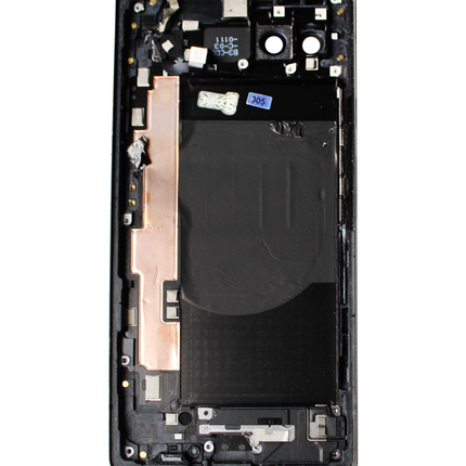 For Google Pixel 6a Back Cover / Bottom Back Cover and Top Back Cover / With Logo Black (Aftermarket Plus)(SKU:1576769)