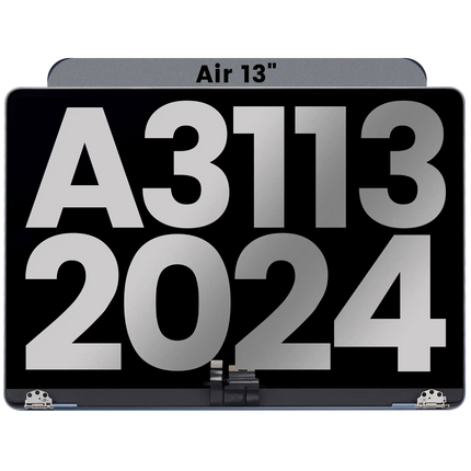 For MacBook Air 13-inch 2024 M3 A3113 / LCD with Front Cover / midnight (Refurbished)(SKU:1578508)